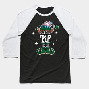 I'm The Trans Elf LGBTQ Transgender Elf Matching Christmas Baseball T-Shirt